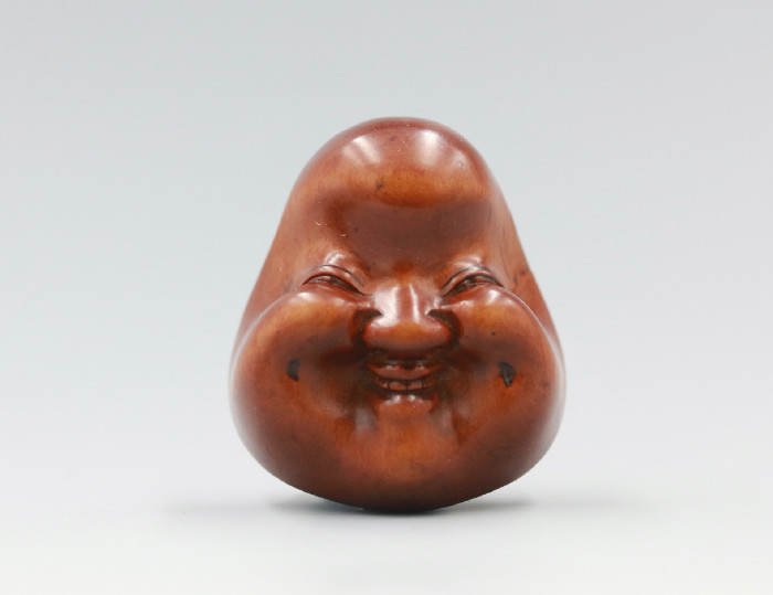 Obake Mask Okame mask by Gyokko :: Nio Antiques